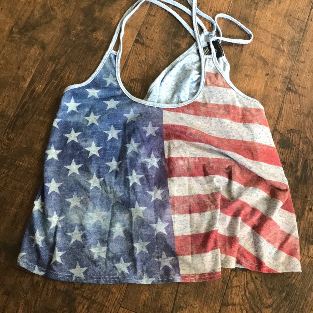 American flag tank top